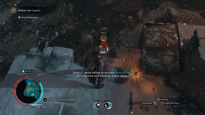 The best way to attack the enemy is to do it from above. - Shadow of War: The Uninvited - Walkthrough - Act 2 - Rise to Power - Middle-earth: Shadow of War Game Guide