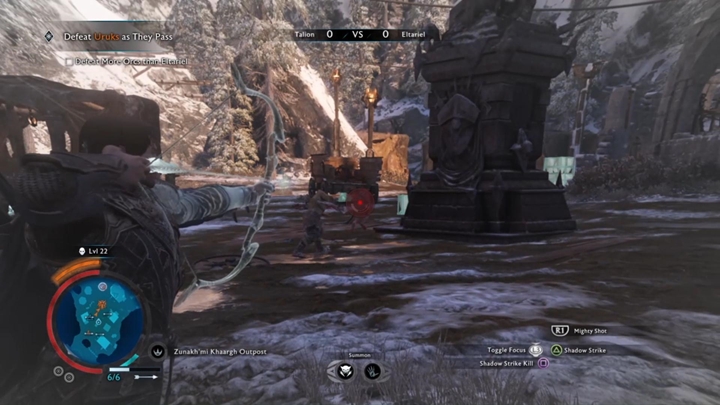 You can use environmental objects to make the fight easier. - Shadow of War: The Chosen - Walkthrough - Act 2 - Rise to Power - Middle-earth: Shadow of War Game Guide