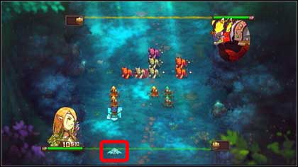 On the arrow below the line you can see how many moves you have left in your turn - Irollan - p. 1 - Walkthrough - Might & Magic: Clash of Heroes - Game Guide and Walkthrough