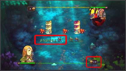 Once you do it, the units will change into a blockade, through which only you can attack - Irollan - p. 1 - Walkthrough - Might & Magic: Clash of Heroes - Game Guide and Walkthrough