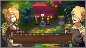Afterwards you will have to talk with the elves standing in front of the nearby building [1] - Irollan - p. 2 - Walkthrough - Might & Magic: Clash of Heroes - Game Guide and Walkthrough