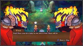 Keep going north and you will reach a hunter camp overrun by demons [1] - Irollan - p. 4 - Walkthrough - Might & Magic: Clash of Heroes - Game Guide and Walkthrough