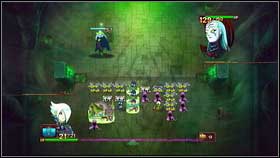 After you survive the first attack, the boss will move to the left and start preparing a powerful spell [1] - Heresh - p. 2 - Walkthrough - Might & Magic: Clash of Heroes - Game Guide and Walkthrough