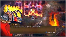 Collect the rubies lying on the right [1] and attack the demons (LVL 4) guarding the tavern in the north [2] - Sheogh - p. 2 - Walkthrough - Might & Magic: Clash of Heroes - Game Guide and Walkthrough