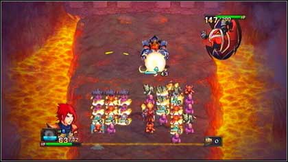 After the first attack, the demon will move right and create one large ball - Sheogh - p. 3 - Walkthrough - Might & Magic: Clash of Heroes - Game Guide and Walkthrough