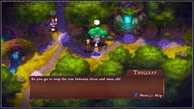 After defeating Sir Strat, go to the very bottom of the tree and go a bit further to the south [M1 - Irollan - Side missions - Might & Magic: Clash of Heroes - Game Guide and Walkthrough