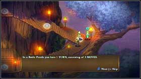 After defeating Sir Strat and landing at the bottom of the tree, go back north [1] - Irollan - Battle puzzles - Might & Magic: Clash of Heroes - Game Guide and Walkthrough