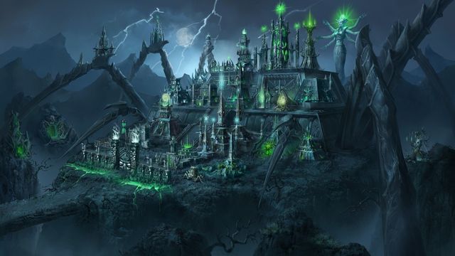 A fully developed Necropolis city. - Necropolis - City development | Academy - Buildings - Necropolis - Might & Magic: Heroes VII Game Guide & Walkthrough
