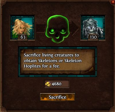 Sacrificing living creatures is profitable only in rare cases. - Necropolis - Special buildings | Necropolis - Buildings - Necropolis - Buildings - Might & Magic: Heroes VII Game Guide & Walkthrough