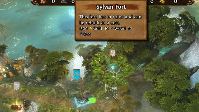 Claiming successive forts is the key to victory on this map. - Perils of Waves and War M2 | Sylvan - Sylvan - Might & Magic: Heroes VII Game Guide & Walkthrough