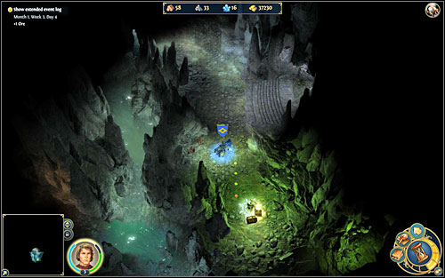 The Horn is inside a chest. - 1st mission - Griffin Bane - Campaign - prologue - Might & Magic: Heroes VI Game Guide