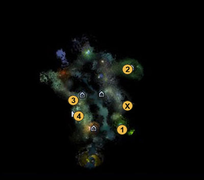 X - strung out from surface (look at map M1) - 1st mission - Griffin Bane - Maps - Campaign - prologue - Might & Magic: Heroes VI Game Guide