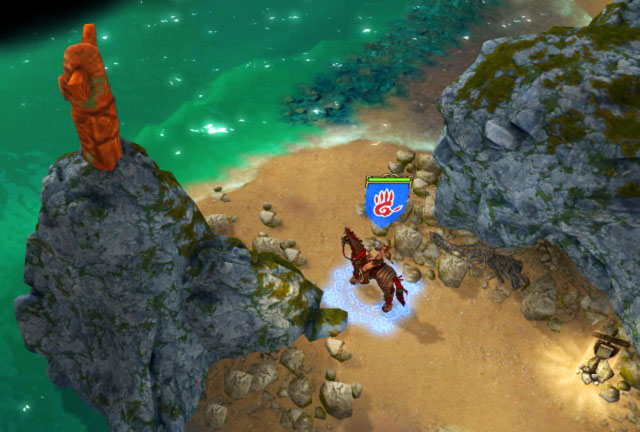 In this place we give the amulet to the Father Heaven - Kind Pirate - Mission 1 - Fortunes of Captain Hack (SQ) - Heroes VI - Pirates of the Savage Sea - Game Guide and Walkthrough