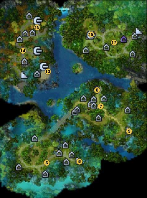 5 - surface exit (Ashes of Tuidhana (1/4)) - Map 2: surface, missions - The Dungeon campaign, mission 1: maps - Might & Magic: Heroes VI - Shades of Darkness - Game Guide and Walkthrough