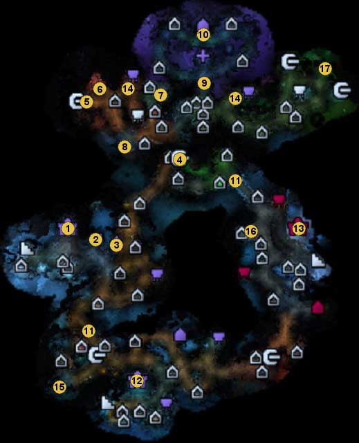 1 - starting location (The Call of Malassa) - Map 1: underground, missions - The Dungeon campaign, mission 2: maps - Might & Magic: Heroes VI - Shades of Darkness - Game Guide and Walkthrough