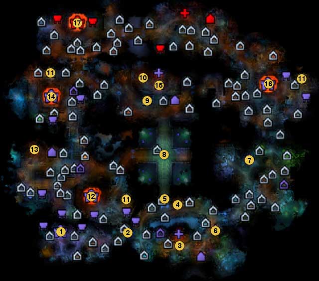 1 - starting location (In the Library (1/2)) - Map 1: quests - The Dungeon campaign, mission 4: maps - Might & Magic: Heroes VI - Shades of Darkness - Game Guide and Walkthrough