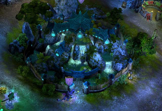 After a short travel you will reach a bigger cave, in the middle of which there's a Sanctuary town: Kakurega (M2, 1) - Raiders of the Lost Tear (1/2) - Mission 3: The Quest of the Unknown - main quests - Might & Magic: Heroes VI - Shades of Darkness - Game Guide and Walkthrough