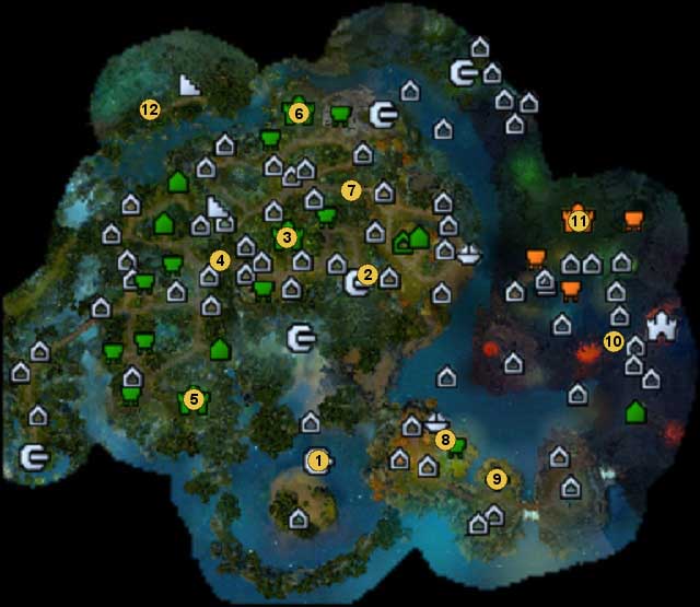 1 - starting location - Map 3: surface part 2, missions - Mission 3: Shroud of the Past World - maps - Might & Magic: Heroes VI - Shades of Darkness - Game Guide and Walkthrough