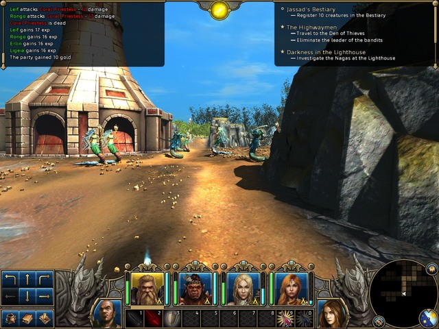 The view on the lighthouse surrounded by enemies - Darkness in the Lighthouse - Act I - Sorpigal - Might & Magic X: Legacy - Game Guide and Walkthrough