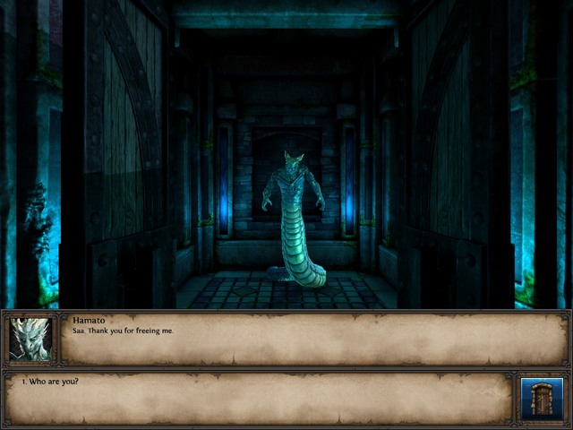 The imprisoned Harmato at the end of the first floor - Darkness in the Lighthouse - Act I - Sorpigal - Might & Magic X: Legacy - Game Guide and Walkthrough