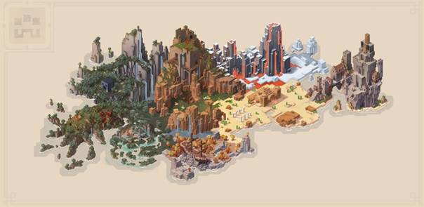 The world in the game was divided into a number of smaller locations - Minecraft Dungeons: Game world - exploration, locations - Starting tips - Minecraft Dungeons Guide