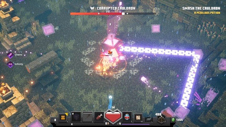 2 - Minecraft Dungeons: Corrupted Cauldron boss fight walkthrough - Bosses - Minecraft Dungeons Guide