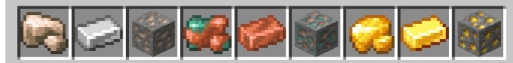 The ores update applies to all metals, i - Minecraft Caves & Cliffs: Ores - ingots, blocks - Raw materials and blocks - Minecraft Guide