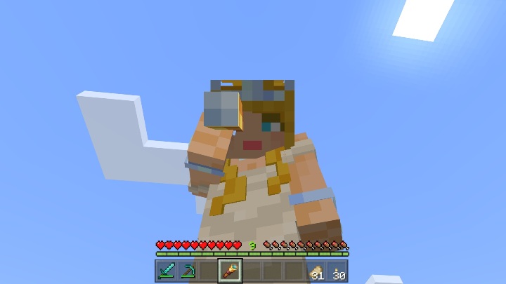 The spyglass zooms in on any location in the field of view - Minecraft Caves & Cliffs: Spyglass - how to make? - New items - Minecraft Guide