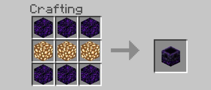Respawn Anchor can be created using 6 Crying Obsidian and 3 Glowstone - Minecraft: Respawn Anchor, Nether Update - whats new? - Minecraft Nether Update - Minecraft Guide