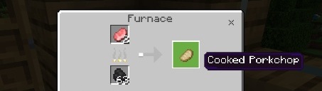A Cooked Porkchop is a fried raw porkchop dropped by a dead pig - Minecraft: Food - recipes, list, crafting - Recipes - Minecraft Guide