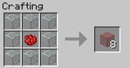 By placing any dye among 8 blocks of glass you receive stained glass - Minecraft: Decorative elements - recipes, list, crafting - Recipes - Minecraft Guide