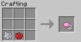 Pink dye - the red one and bone meal - Minecraft: Decorative elements - recipes, list, crafting - Recipes - Minecraft Guide