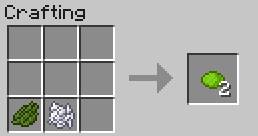 Obtained by mixing the green dye with bone meal - Minecraft: Decorative elements - recipes, list, crafting - Recipes - Minecraft Guide