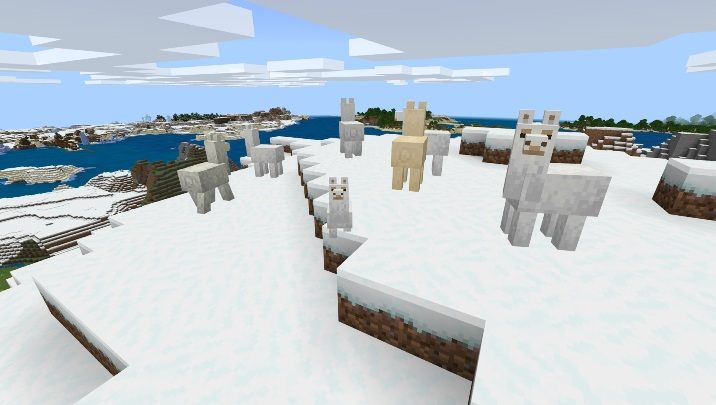 Llamas are most commonly found in savannah - Minecraft: Animals, mobs - Mobs - creatures of the world - Minecraft Guide