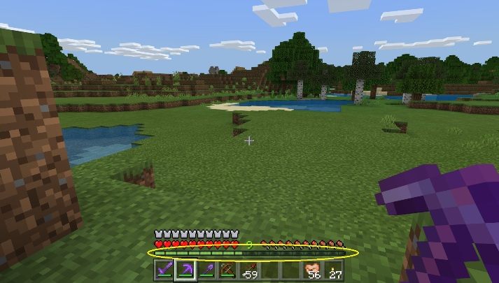 The bar marked on the screen above shows the experience gained during the game - Minecraft: Experience - how to gain? - FAQ - Minecraft Guide