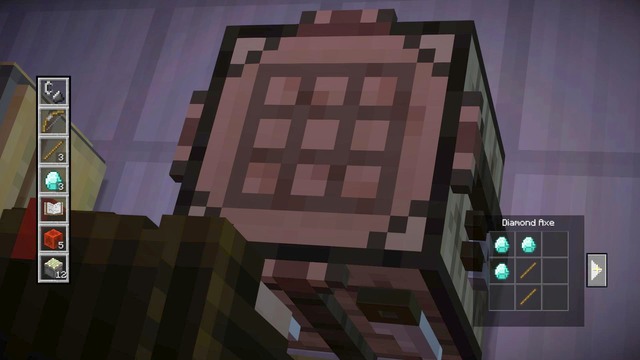 The third choice concerns the decision of creating a diamond weapon - Important choices - Minecraft: Story Mode: A Telltale Games Series - Game Guide and Walkthrough