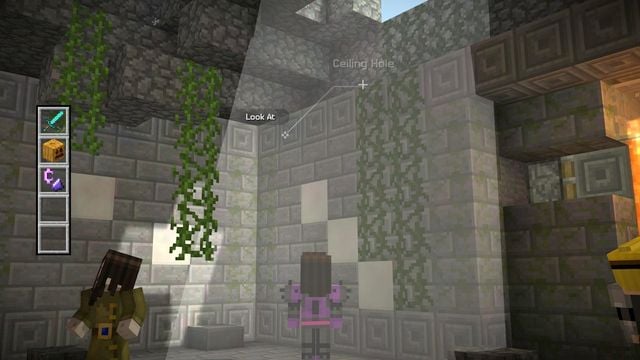After the conversation with the rest of the party, approach the spot shown in the screenshot and look up - Chapter 3 - Walkthrough - Minecraft: Story Mode: A Telltale Games Series - Game Guide and Walkthrough