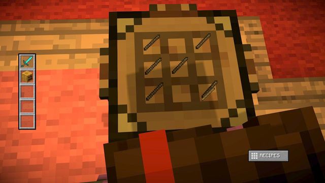 After the conversation with Milos men, you will have to build a ladder - Chapter 4 - Walkthrough - Minecraft: Story Mode: A Telltale Games Series - Game Guide and Walkthrough