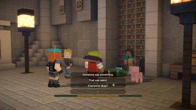 The first chapter starts with a situation that ends the last chapter of the previous episode - Chapter 1 - Walkthrough - Minecraft: Story Mode: A Telltale Games Series - Game Guide and Walkthrough