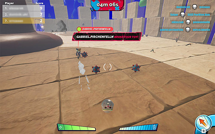 Run away when your toy/lower body is destroyed or stolen by another player - Starting tips for MisBits - Basics - MisBits Guide