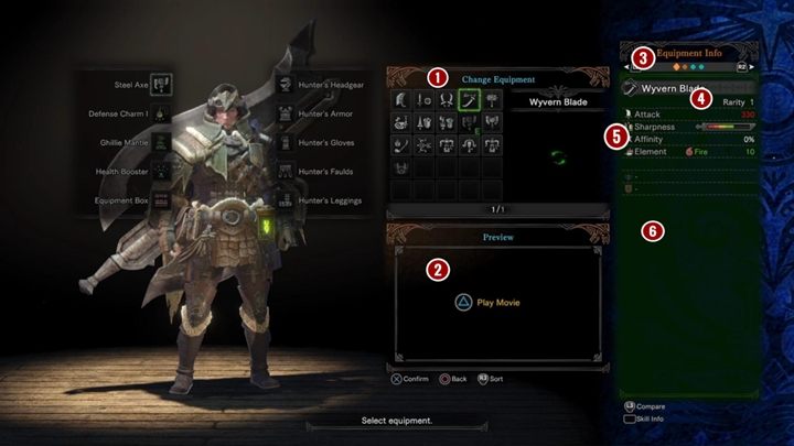 1 - Weapon parameters | Weapons in Monster Hunter World - Weapons - Monster Hunter World Game Guide