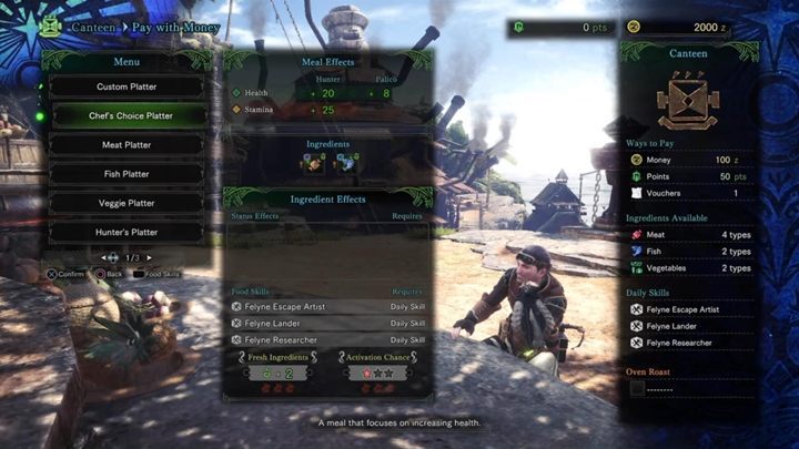 Having a good meal before the fight is essential to improving your chances. - Cant defeat an Enemy! What should I do? - FAQ - Monster Hunter World Game Guide