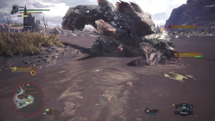 Profile: A piscine wyvern that lives in Wildspire Wastes swamps - Jyuratodus - tactics, resistance & weak points - Large Monsters - Monster Hunter World Game Guide