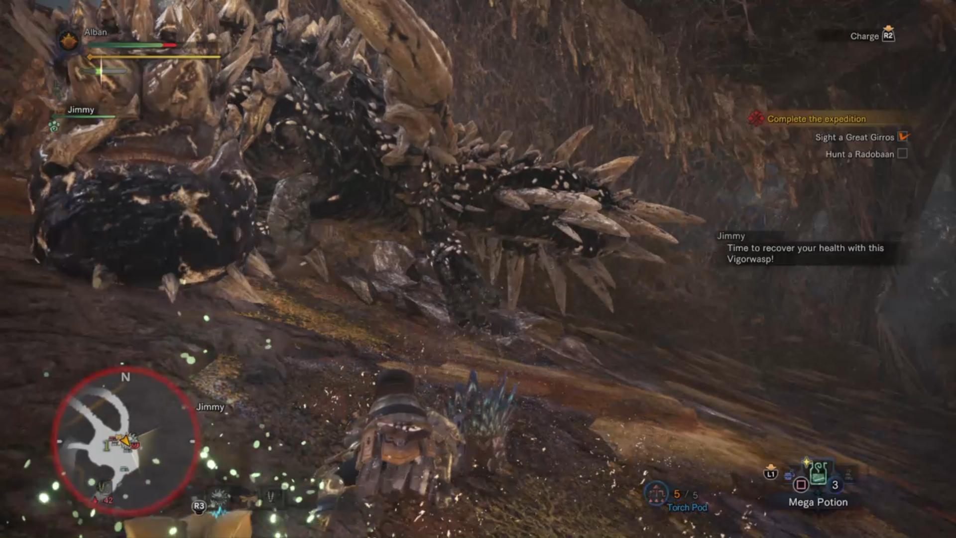 Radobaan, a brute wyvern that lives in Rotten Vale, has Sleep Sac - How to get elemental Sacs (Aqua, Electro etc.) in Monster Hunter World? - FAQ - Monster Hunter World Game Guide