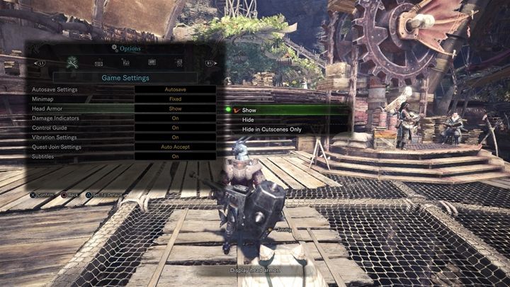 The game has an option that lets you play without a helmet. - How to hide your helmet in Monster Hunter World - FAQ - Monster Hunter World Game Guide
