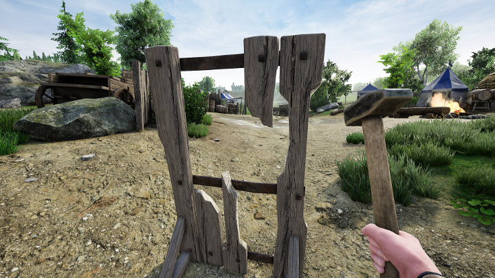 Using a hammer will speed up the process of building fortifications. - How to use Toolbox in Mordhau? - FAQ - Mordhau Guide and Tips