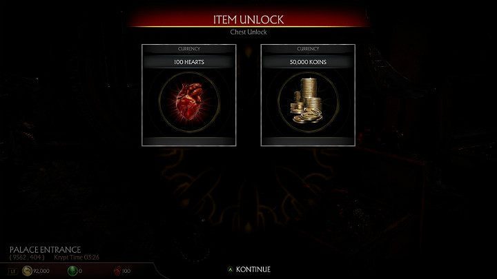 The first two chests in the Krypt will give you a good start - How to get Hearts fast in Mortal Kombat 11? - Basics - Mortal Kombat 11 Guide and Tips