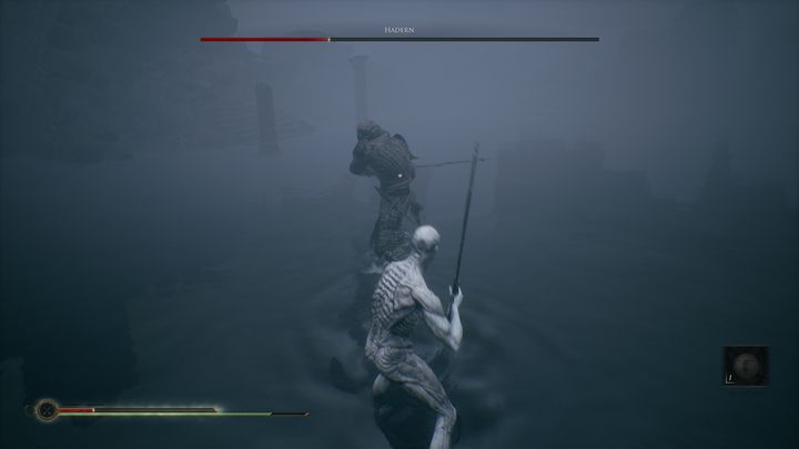 A good method is also to perform a run attack (hold the Circle and press R2 on the PS4) - Mortal Shell: Hadern boss, how to beat, walkthrough - Bosses - Mortal Shell Guide, Walkthrough