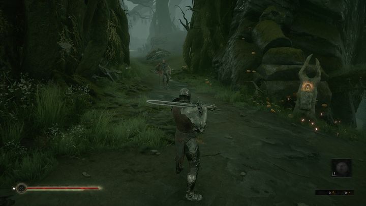 Among other things, you will find another inscription and several opponents - Mortal Shell: Fallgrim walkthrough - Walkthrough - Mortal Shell Guide, Walkthrough