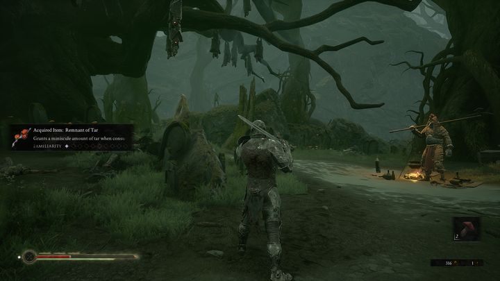 Coming down, youll find a hole on your right, but dont go through it yet - go to the tree with the bats, well return to this area in a moment - Mortal Shell: Fallgrim walkthrough - Walkthrough - Mortal Shell Guide, Walkthrough